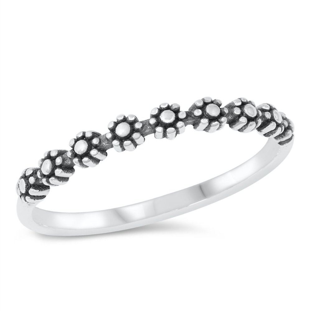 Sterling Silver Little Flower Ring 925 Fashion